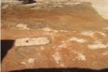 لوحة فسيفسائية فريدة ذات لون بني محمر اكتشفت في سوريا