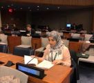 تماضر الرماح تلقى كلمة السعودية في الامم المتحدة عن تحقيق اهداف التنمية